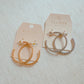 Weaved Golden Wire Hoop Earrings