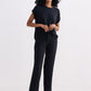 Relaxed Tee Set in Black