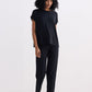 Relaxed Tee Set in Black