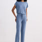 Relaxed Tee Set in Blue