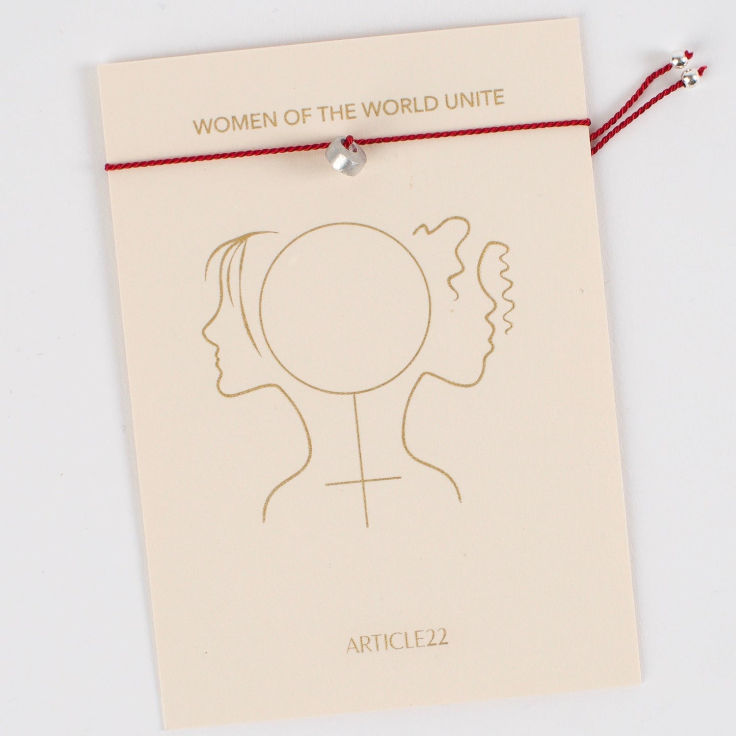 WOMEN OF THE WORLD UNITE - SILK MANTRA BRACELET - PROCHOICE WITH HEART COLLABORATION