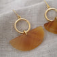 Yang Bay II Buffalo Horn Geometric Statement Dangle Earrings