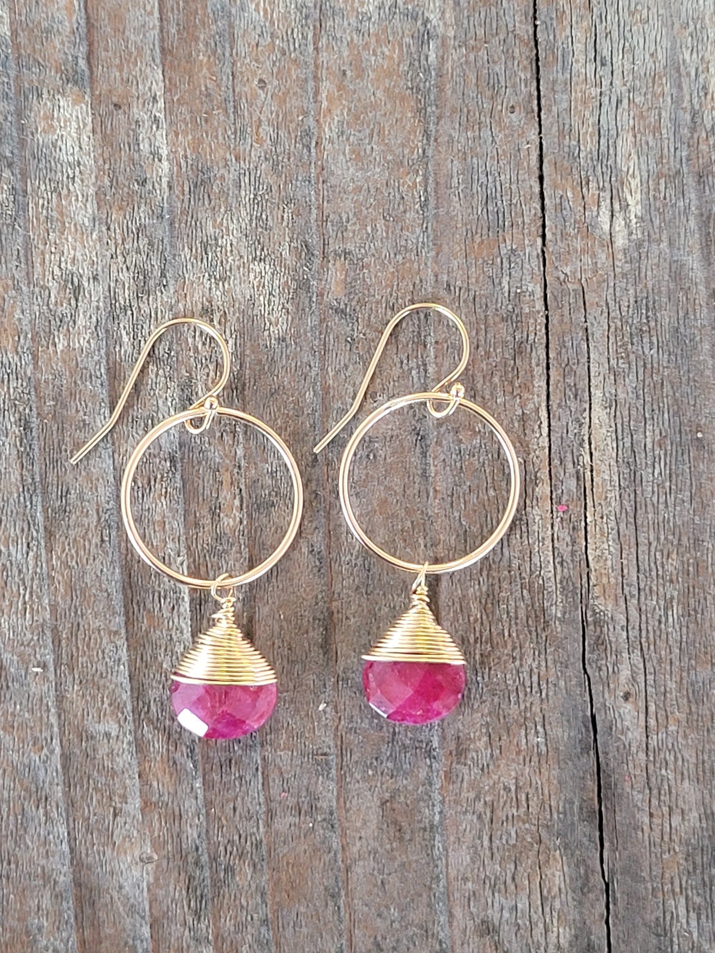 Yuliya Earrings in Ruby