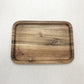 [ Set of 3 ] Zavis Green Acacia Wood Serving rectangle StackableTray / Dish 10" X 7" | Dishwasher Safe