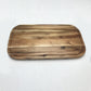 Zavis Green Acacia Wood Serving Rounded Cutting Board With Juice Groove 20" X 11" | Dishwasher Safe