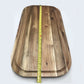 Zavis Green Acacia Wood Serving Rounded Cutting Board With Juice Groove 20" X 11" | Dishwasher Safe