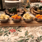 [ Set of 3 ] Zavis Green Acacia Wood Round Stackable Plate / Platter 12" | Dishwasher Safe