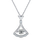 Set With Top-quality Moissanite, This Luxurious And Fashionable Light Luxury Trend Jewelry Necklace Pendant Is Made Of S925 Silver Electroplated With Platinum