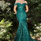 Off The Shoulder Lace Fit And Flare Gown