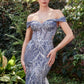 Off The Shoulder Lace Fit And Flare Gown