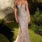 Off The Shoulder Embellished Gown