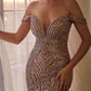 Off The Shoulder Embellished Gown