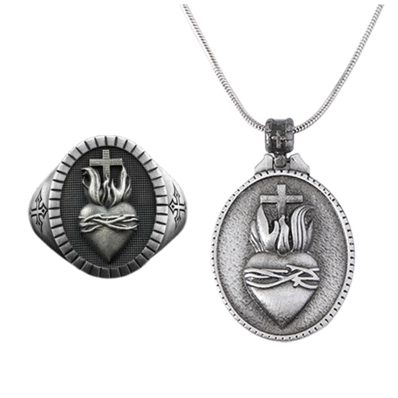Christian Jesus Sacred Heart Cross P Set