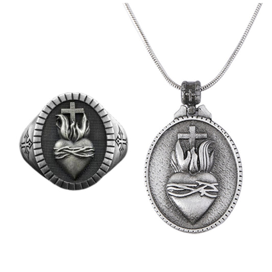 Christian Jesus Sacred Heart Cross P Set