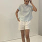 Cap Sleeved Everyday Top in Summer Blue
