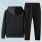 Autumn And Winter Warm Leisure Sports Men's Coat Hooded Jacket Blouse And Pants