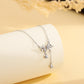 S999 Pure Silver Delicate Flower Lily Of The Valley Tassel Necklace