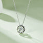 Set With Top-quality Moissanite, This Luxurious And Fashionable Light Luxury Trend Jewelry Necklace Pendant Is Made Of S925 Silver Electroplated With Platinum