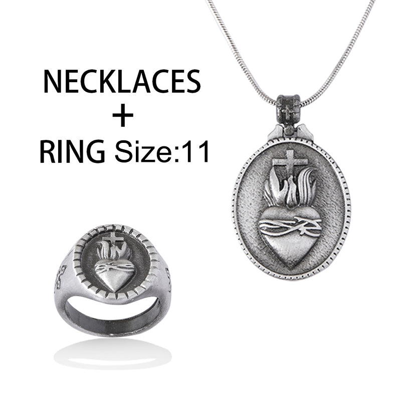 Christian Jesus Sacred Heart Cross P Set