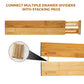 Bamboo Adjustable Spring-Loaded, Stackable Drawer Divider Organizers