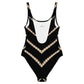 Petra One Piece Swimsuit in Black Shibori