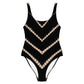 Petra One Piece Swimsuit in Black Shibori
