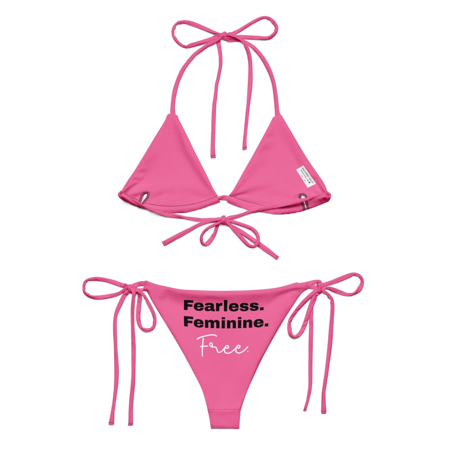 All-over print recycled string bikini