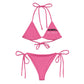 All-over print recycled string bikini