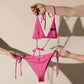 All-over print recycled string bikini