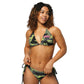 All-over print recycled string bikini