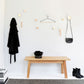 Round Beech Wood Wall Mounted Mirror Coat Hook