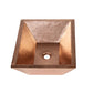 18" Rectangular Double Wall Hammered Copper Bathroom Sink