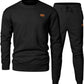 Men's Sports Casual Versatile Round Neck Sweater Set