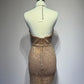 Short fitted dress with halter neckline