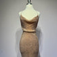 Short fitted dress with halter neckline