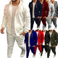 Mens Fashion Solid-Color Causel Hooded