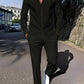 Spring And Autumn Plaid Square Grain Printing Comfortable Basic Commuting Men's Suit
