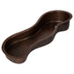 40" ZigZag Inclined Bottom Hammered Copper Bar Sink