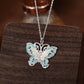 S999 Sterling Silver Pure Silver Necklace Female Butterfly Lock