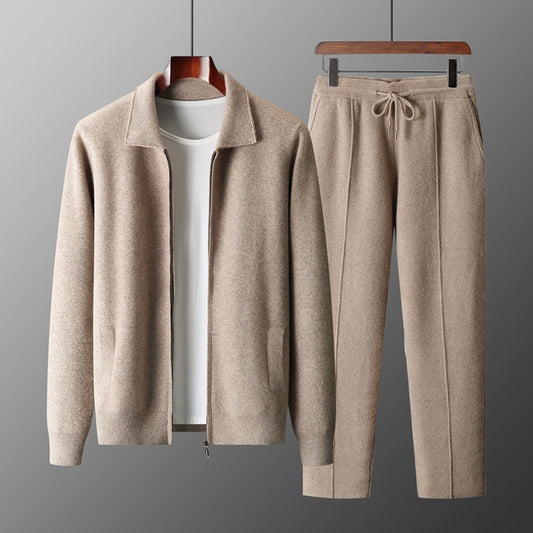 Herren Strickjacke aus Strick, Oversize, dick, mit fallendem Revers