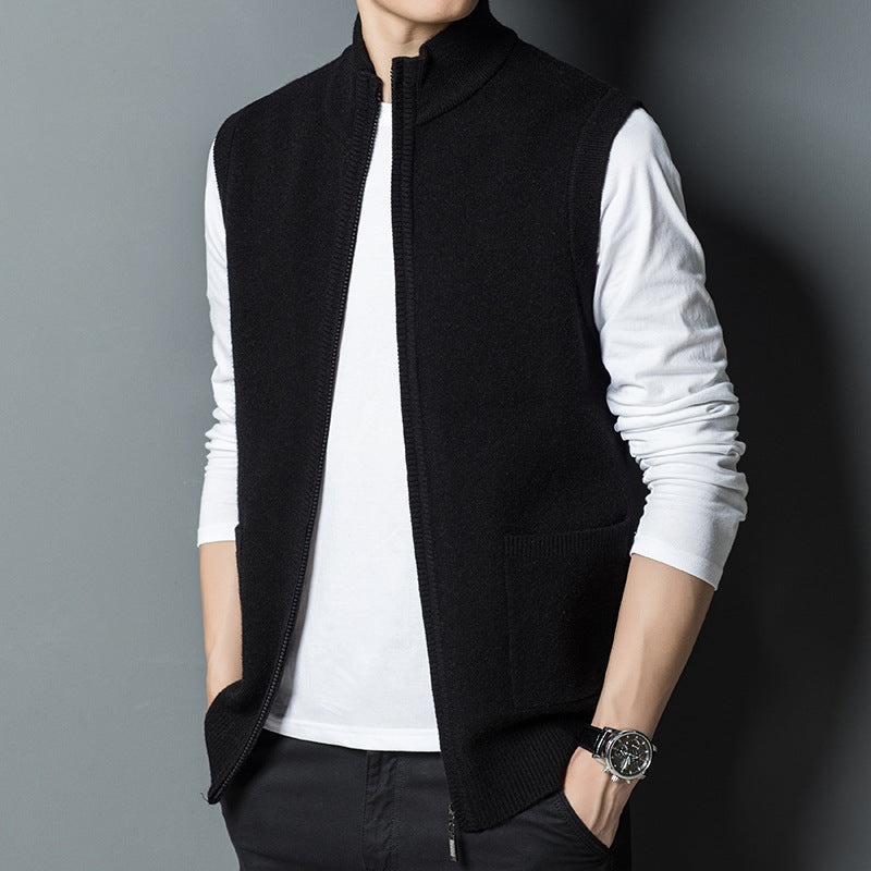Mens Knitted Wool Thermal Vest