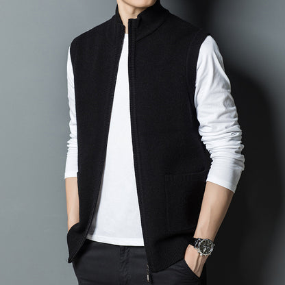 Mens Knitted Wool Thermal Vest