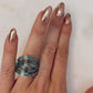Torrey Ring in Light Blue with Teal Mojave Copper Turquoise