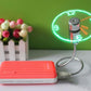 USB Fan Adjustable Mini Flexible Fan LED Light Time Clock Desktop Cool Gadget Time Display