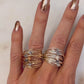 Marcia Wire Wrap Ring with Grey Swarovski Crystals