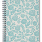 Baby Blue Floral Pattern - Spiral Notebook