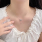 S999 Pure Silver Delicate Flower Lily Of The Valley Tassel Necklace