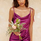 Slim Fit Satin Midi Dress