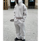 Men's Casual Solid Color Hooded Pullover Straight Pants