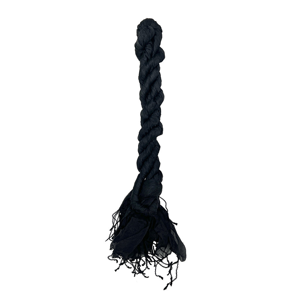 Black Khmer Silk Scarf